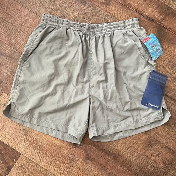 ST. JOHN'S BAY SWIM TRUNKS light grey Men’s Sz Medium NWT🏷 pockets , lined - Picture 15 of 15